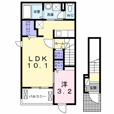 ＳＵＺＵＲＡＮⅡ 201【管理NO：1-026028001-02010】 ★家具家電は申し込み後に搬入します★ ★2026年10月中旬入居可能★の物件画像