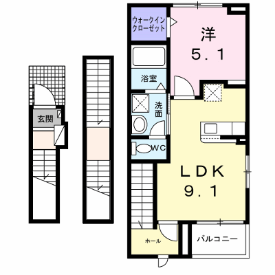 小郡下郷アパート 301【管理NO：1-028796301-03010】 ★家具家電は申し込み後に搬入します★ ★2027年02月中旬入居可能★の物件画像