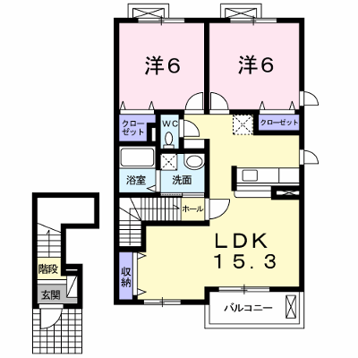 グリンデルハイム若園Ａ 202【管理NO：1-015855101-02020】 ★家具家電は申し込み後に搬入します★ ★2026年11月中旬入居可能★の物件画像
