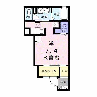 エルノア 102【管理NO：1-028594301-01020】 ★家具家電は申し込み後に搬入します★ ★2026年11月中旬入居可能★の物件画像