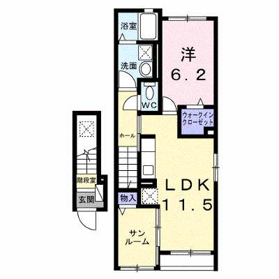 ヴィラ・サンセールＢ 202【管理NO：1-028333902-02020】 ★家具家電は申し込み後に搬入します★ ★2026年11月中旬入居可能★の物件画像