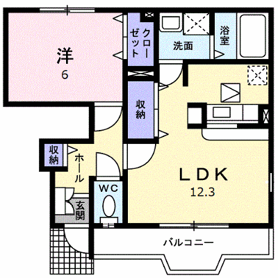 リス・ポート・Ｋ 102【管理NO：1-013767501-01020】 ★家具家電は申し込み後に搬入します★ ★2026年10月中旬入居可能★の物件画像