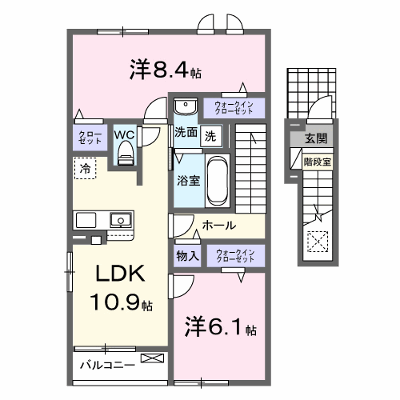 神門　Ⅰ 205【管理NO：1-028599401-02050】 ★家具家電は申し込み後に搬入します★ ★2026年10月中旬入居可能★の物件画像