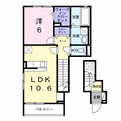 ベル・コリーヌⅡ 201【管理NO：1-026610102-02010】 ★家具家電は申し込み後に搬入します★ ★2026年10月上旬入居可能★の物件画像