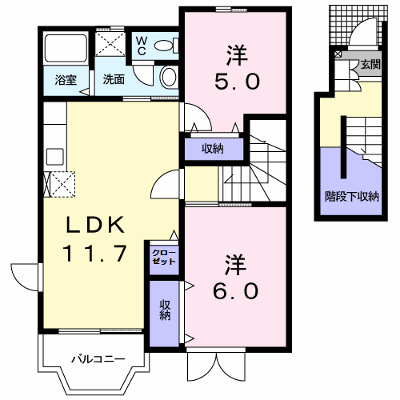フラワーズＣ 202【管理NO：1-010487003-02020】 ★家具家電は申し込み後に搬入します★ ★2026年11月上旬入居可能★の物件画像