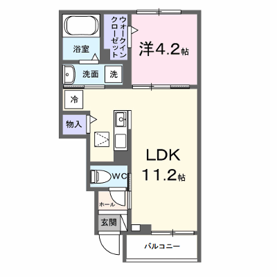 グレイス　ヒルズ 105【管理NO：1-028344201-01040】 ★家具家電は申し込み後に搬入します★ ★2026年11月下旬入居可能★の物件画像