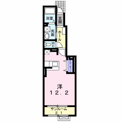 星六　弐号館 101【管理NO：1-014706601-01010】 ★家具家電は申し込み後に搬入します★ ★2026年12月中旬入居可能★の物件画像