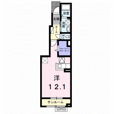 ヴィラ　アモリス　Ａ 102【管理NO：1-021912801-01020】 ★家具家電は申し込み後に搬入します★の物件画像