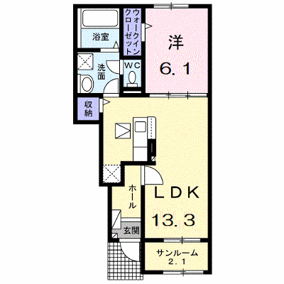 イタニティー富山 103【管理NO：1-027182801-01030】 ★家具家電は申し込み後に搬入します★ ★2026年10月中旬入居可能★の物件画像