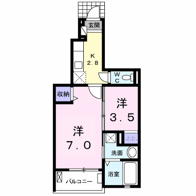 プランドールⅢ 102【管理NO：1-020420201-01020】 ★家具家電は申し込み後に搬入します★ ★2026年10月中旬入居可能★の物件画像