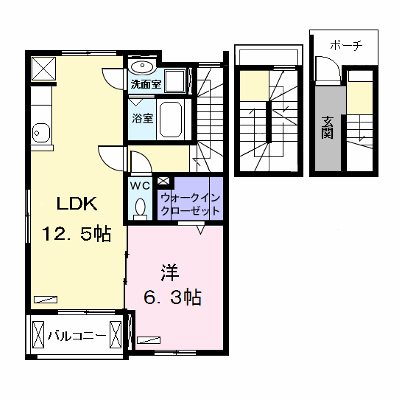 フィオーレ３０２ 305【管理NO：1-021118001-03040】 ★家具家電は申し込み後に搬入します★の物件画像