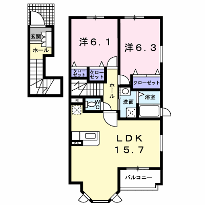 サンセール　Ａ 201【管理NO：1-014526501-02010】 ★家具家電は申し込み後に搬入します★ ★2026年10月上旬入居可能★の物件画像