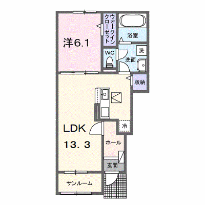 サンライゼ天王　Ⅱ 102【管理NO：1-027777302-01020】 ★家具家電は申し込み後に搬入します★ ★2026年11月中旬入居可能★の物件画像
