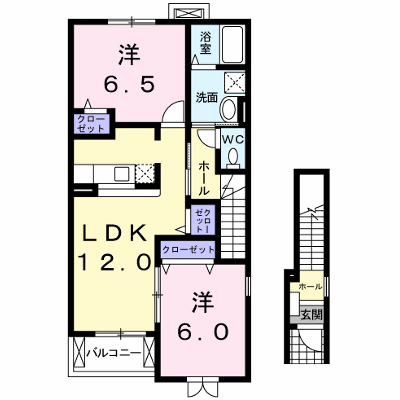 カーサ・ヒロＣ 203【管理NO：1-014311803-02030】 ★家具家電は申し込み後に搬入します★ ★2026年11月上旬入居可能★の物件画像