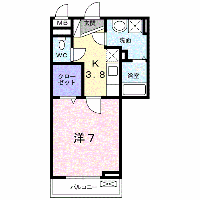 エルムス 102【管理NO：1-020170401-01020】 ★家具家電は申し込み後に搬入します★の物件画像