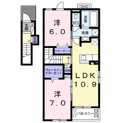 リアンⅠ 201【管理NO：1-025755301-02010】 ★家具家電は申し込み後に搬入します★ ★2026年10月下旬入居可能★の物件画像