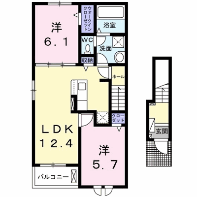 鳥羽町アパート 201【管理NO：1-028838001-02010】 ★家具家電は申し込み後に搬入します★ ★2027年03月上旬入居可能★の物件画像