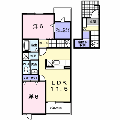 ディアコート弐番館 202【管理NO：1-014661302-02020】 ★家具家電は申し込み後に搬入します★ ★2026年10月上旬入居可能★の物件画像