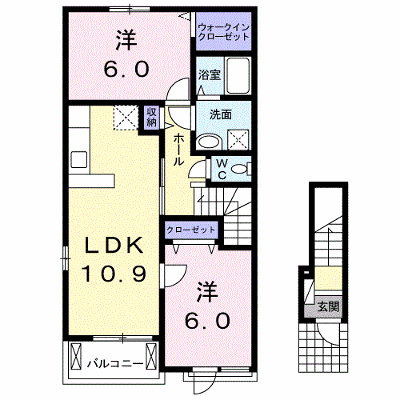 レジデンスＡＥ　Ⅲ 201【管理NO：1-019202201-02010】 ★家具家電は申し込み後に搬入します★ ★2026年10月中旬入居可能★の物件画像