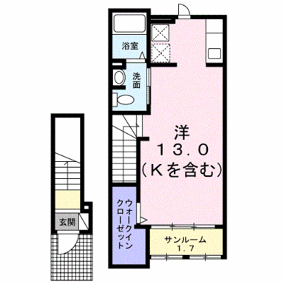 ライゼ　イヅミヤ　Ⅱ 202【管理NO：1-019258501-02020】 ★家具家電は申し込み後に搬入します★の物件画像
