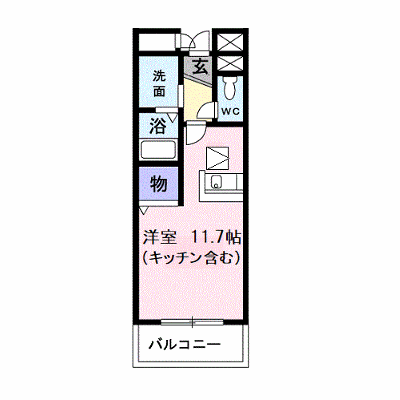 プレステージ大門 104【管理NO：1-011618001-01040】 ★家具家電は申し込み後に搬入します★ ★2026年10月中旬入居可能★の物件画像