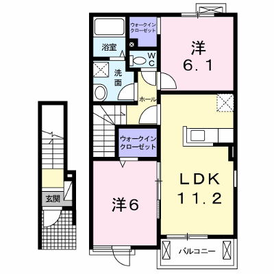 関南町レジデンスⅤ 202【管理NO：1-019762401-02020】 ★家具家電は申し込み後に搬入します★ ★2026年10月下旬入居可能★の物件画像