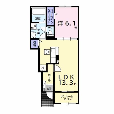 プラシード 102【管理NO：1-027517202-01020】 ★家具家電は申し込み後に搬入します★ ★2026年10月中旬入居可能★の物件画像