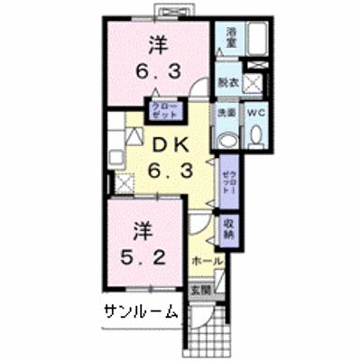 メゾン・ド・シュシュβ 101【管理NO：1-015619802-01010】 ★家具家電は申し込み後に搬入します★ ★2026年09月下旬入居可能★の物件画像