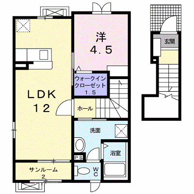 アン　ディマンシェ　Ｄ 204【管理NO：1-017506802-02040】 ★家具家電は申し込み後に搬入します★ ★2026年10月中旬入居可能★の物件画像