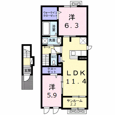 イデアールⅡ 205【管理NO：1-027292201-02050】 ★家具家電は申し込み後に搬入します★ ★2026年10月下旬入居可能★の物件画像