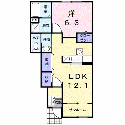 縁（ゆかり） 103【管理NO：1-014433201-01030】 ★家具家電は申し込み後に搬入します★ ★2026年10月中旬入居可能★の物件画像