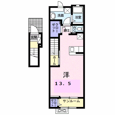 ルヴェ　ソン　ヴェール 202【管理NO：1-028524201-02020】 ★家具家電は申し込み後に搬入します★ ★2027年02月上旬入居可能★の物件画像