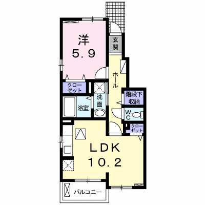 ラフレシール 104【管理NO：1-019519901-01040】 ★家具家電は申し込み後に搬入します★ ★2026年10月下旬入居可能★の物件画像