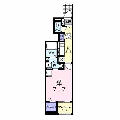 カリーノⅥ 102【管理NO：1-026815101-01020】 ★家具家電は申し込み後に搬入します★ ★2026年10月中旬入居可能★の物件画像