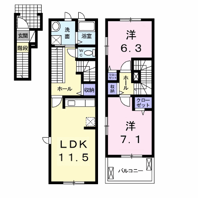 フローラルポイント 205【管理NO：1-018253001-02040】 ★家具家電は申し込み後に搬入します★ ★2026年10月中旬入居可能★の物件画像