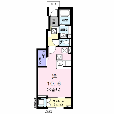 シャノワール 102【管理NO：1-027825701-01020】 ★家具家電は申し込み後に搬入します★ ★2026年10月中旬入居可能★の物件画像