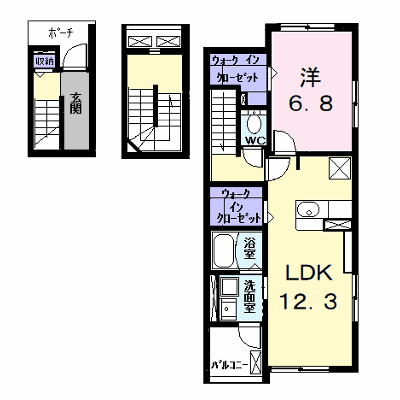 Ｋａｌｍｉａ（カルミア） 301【管理NO：1-027526001-03010】 ★家具家電は申し込み後に搬入します★ ★2026年09月下旬入居可能★の物件画像