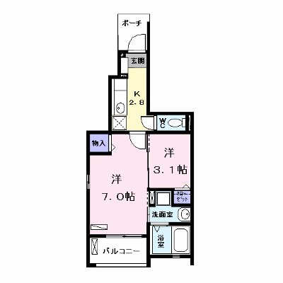 ブリッサ港西Ⅱ 105【管理NO：1-020444702-01040】 ★家具家電は申し込み後に搬入します★ ★2026年11月中旬入居可能★の物件画像