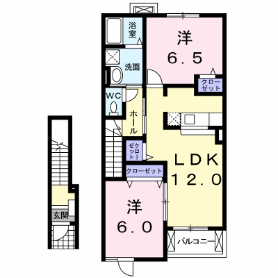セイ・プリムロ－ズ 202【管理NO：1-015679401-02020】 ★家具家電は申し込み後に搬入します★ ★2026年10月下旬入居可能★の物件画像
