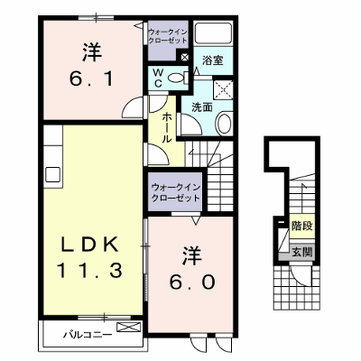 アムールＢ 201【管理NO：1-016469601-02010】 ★家具家電は申し込み後に搬入します★ ★2026年10月中旬入居可能★の物件画像