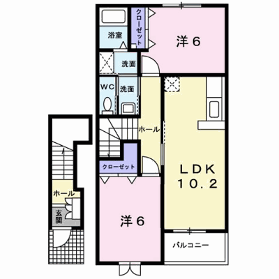 エレガント・河東 202【管理NO：1-014771101-02020】 ★家具家電は申し込み後に搬入します★ ★2026年10月下旬入居可能★の物件画像