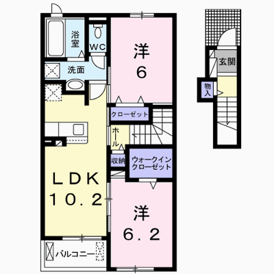 フリーデⅠ 205【管理NO：1-025509001-02040】 ★家具家電は申し込み後に搬入します★ ★2026年10月下旬入居可能★の物件画像