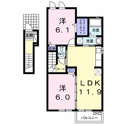 ハイツマル木　Ｆ 201【管理NO：1-020580901-02010】 ★家具家電は申し込み後に搬入します★ ★2026年10月下旬入居可能★の物件画像