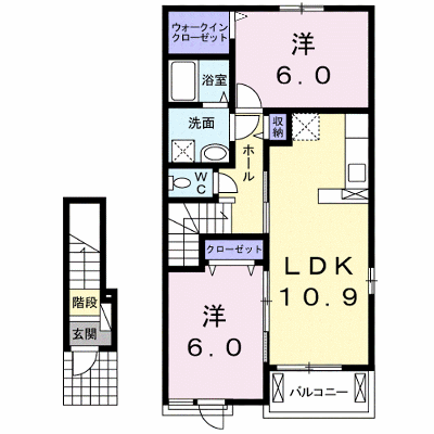 ブライト　ヒル　Ａ 202【管理NO：1-021890601-02020】 ★家具家電は申し込み後に搬入します★の物件画像