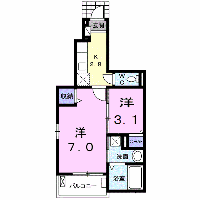 プラシード　Ⅱ 102【管理NO：1-023959902-01020】 ★家具家電は申し込み後に搬入します★ ★2026年10月中旬入居可能★の物件画像