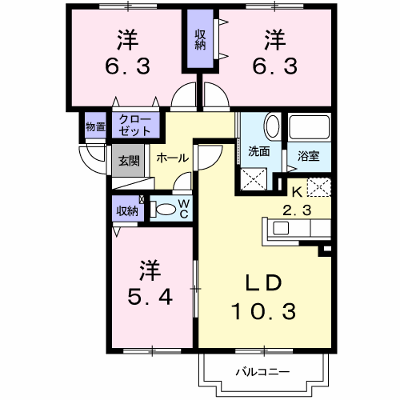 アバンフォンテーヌＡ 205【管理NO：1-011146101-02040】 ★家具家電は申し込み後に搬入します★の物件画像