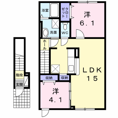フラン　コリーヌ 202【管理NO：1-017935901-02020】 ★家具家電は申し込み後に搬入します★の物件画像