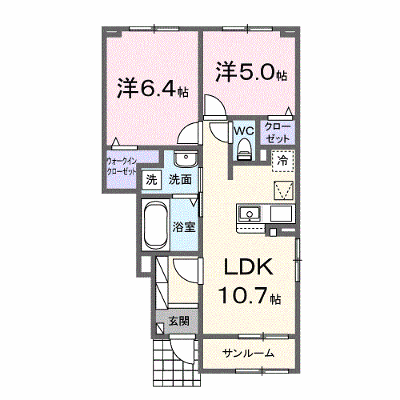キャバン　Ⅱ 104【管理NO：1-028445002-01040】 ★家具家電は申し込み後に搬入します★ ★2026年10月下旬入居可能★の物件画像