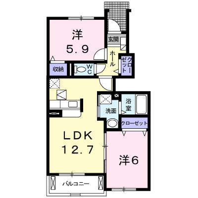 グランディスＢ 104【管理NO：1-014798701-01040】 ★家具家電は申し込み後に搬入します★ ★2026年10月下旬入居可能★の物件画像