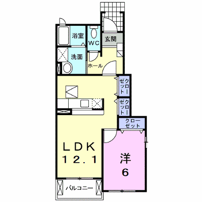インフォローズＢ 101【管理NO：1-013593202-01010】 ★家具家電は申し込み後に搬入します★の物件画像